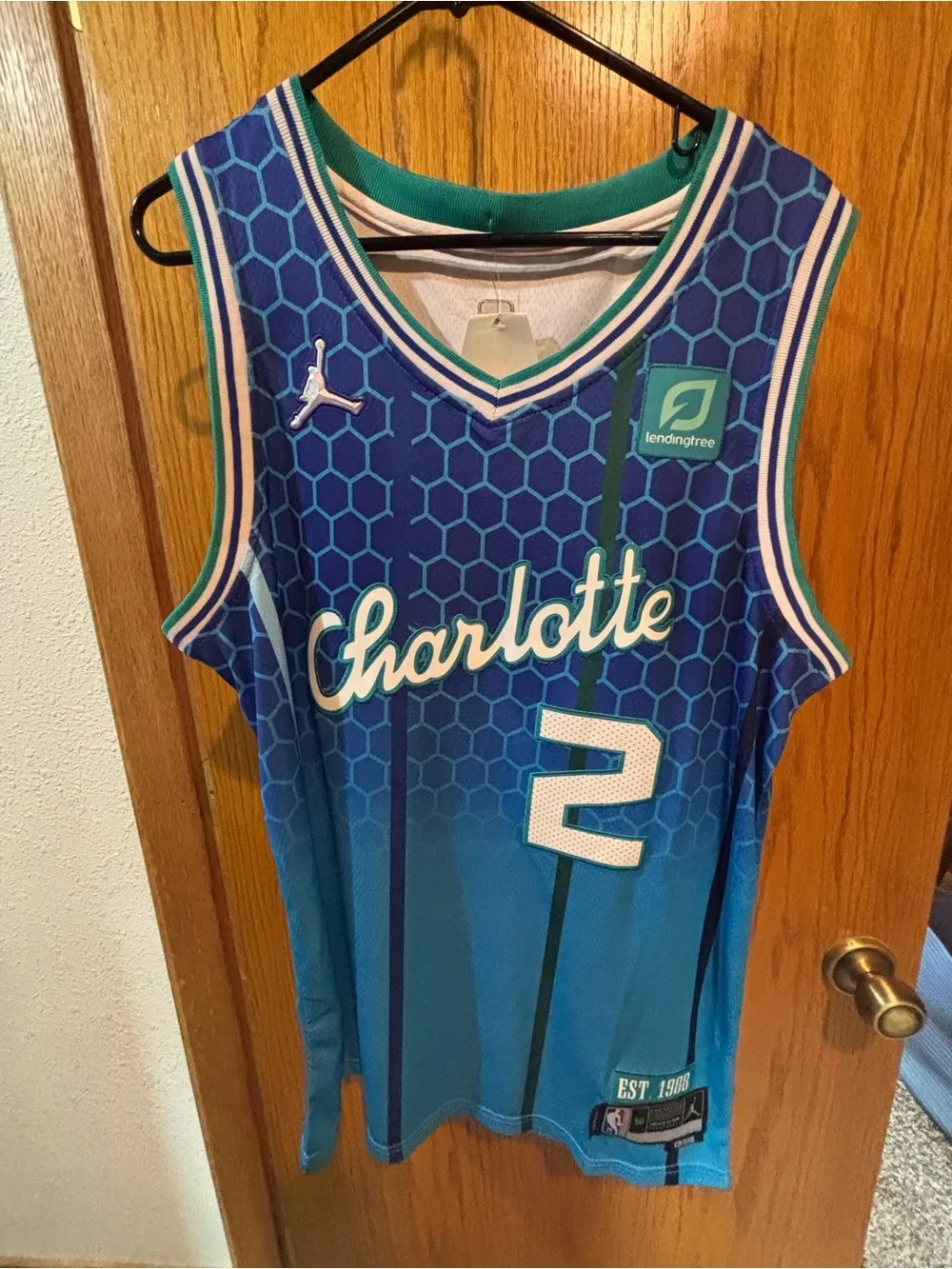 NBA Charlotte Blue Gradient - #2 Ball Jersey